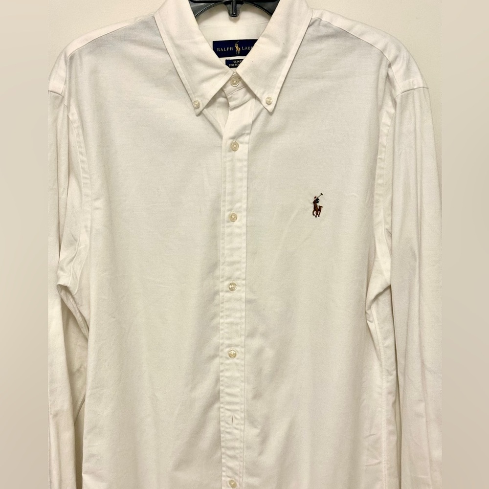 Ralph Lauren polo  Classic slim stretch Oxford sz lg